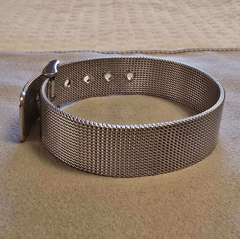 Stainless Steel Mesh Belt Buckle Bracelet - Picture 3 of 6